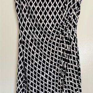 Lauren Ralph Lauren Black and White Patterned Dress